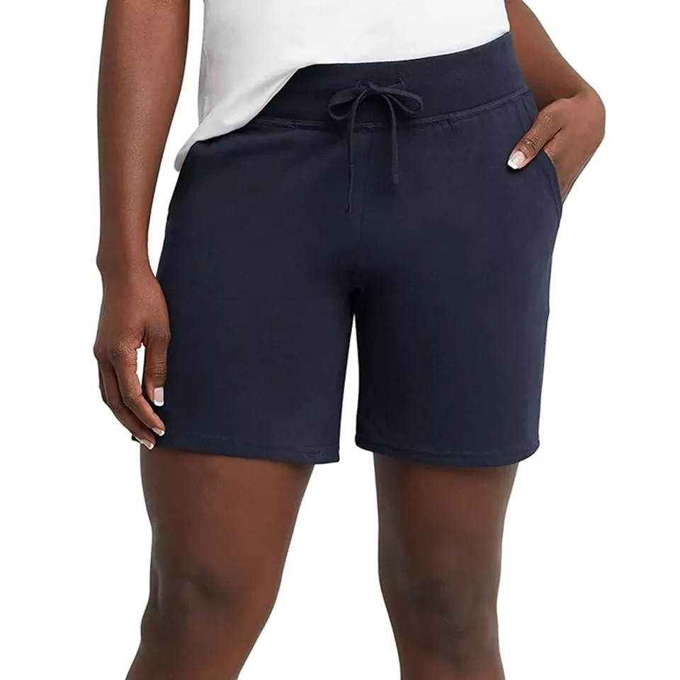 Women's Jersey Pocket Shorts, Drawstring Cotton Jersey Shorts, 7