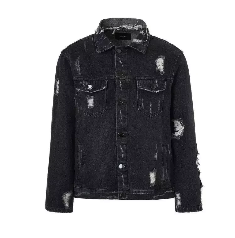 Vintage Ripped For Men custom men denim jacket denim coat