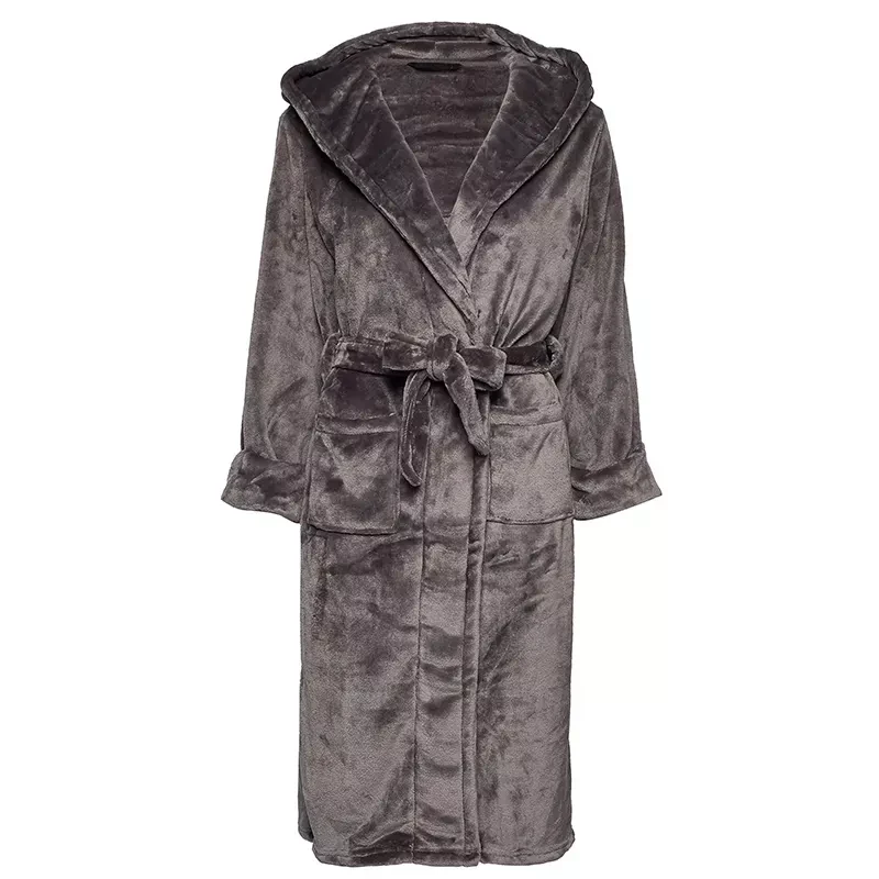 High Quality premium unisex all blacks travel flannel oversize bathrobe New Arrivals Latest